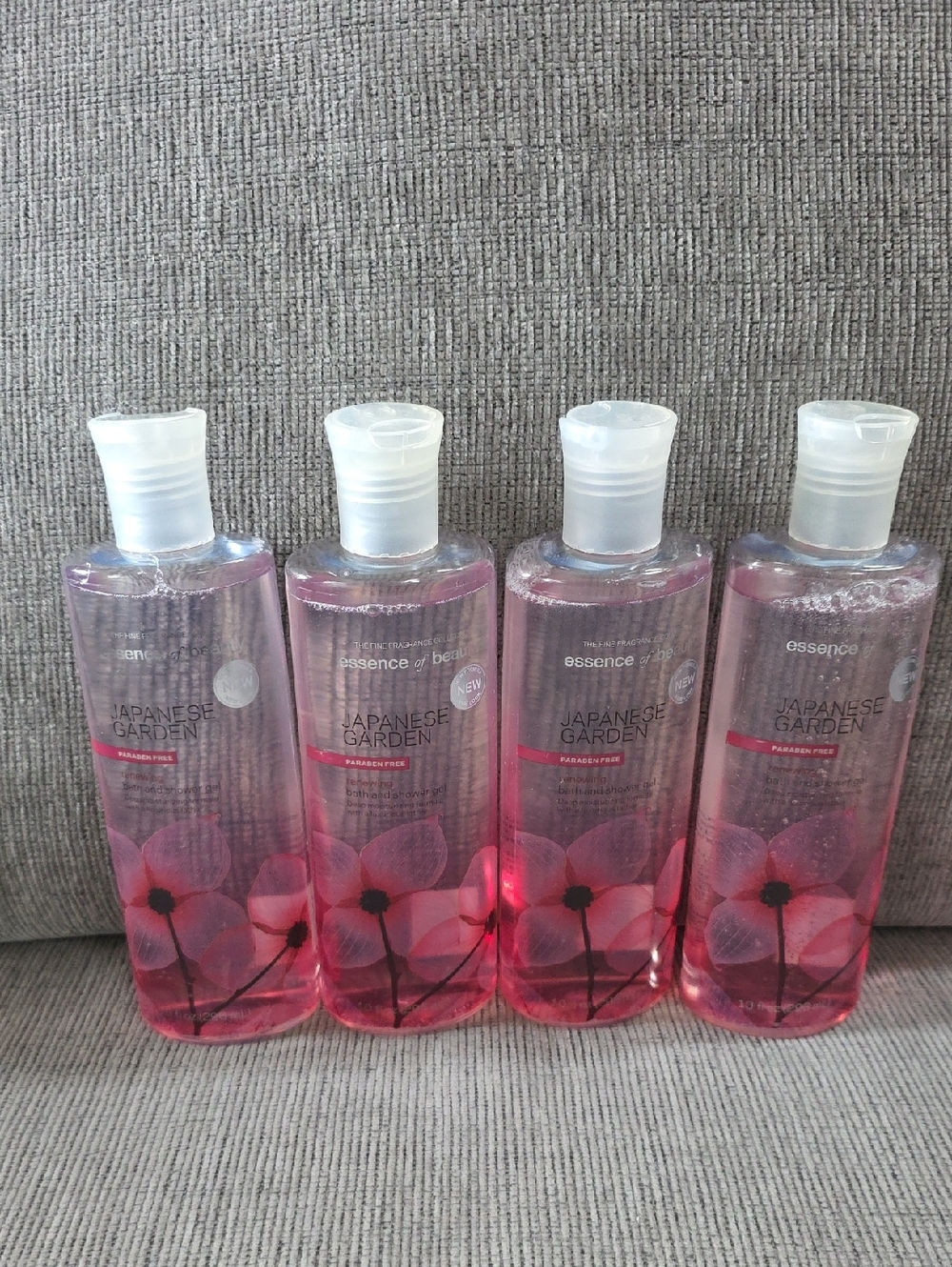 Essence Of Beauty Japanese Garden Bath & Shower Gel - Set of 4, New, 10oz. Each.